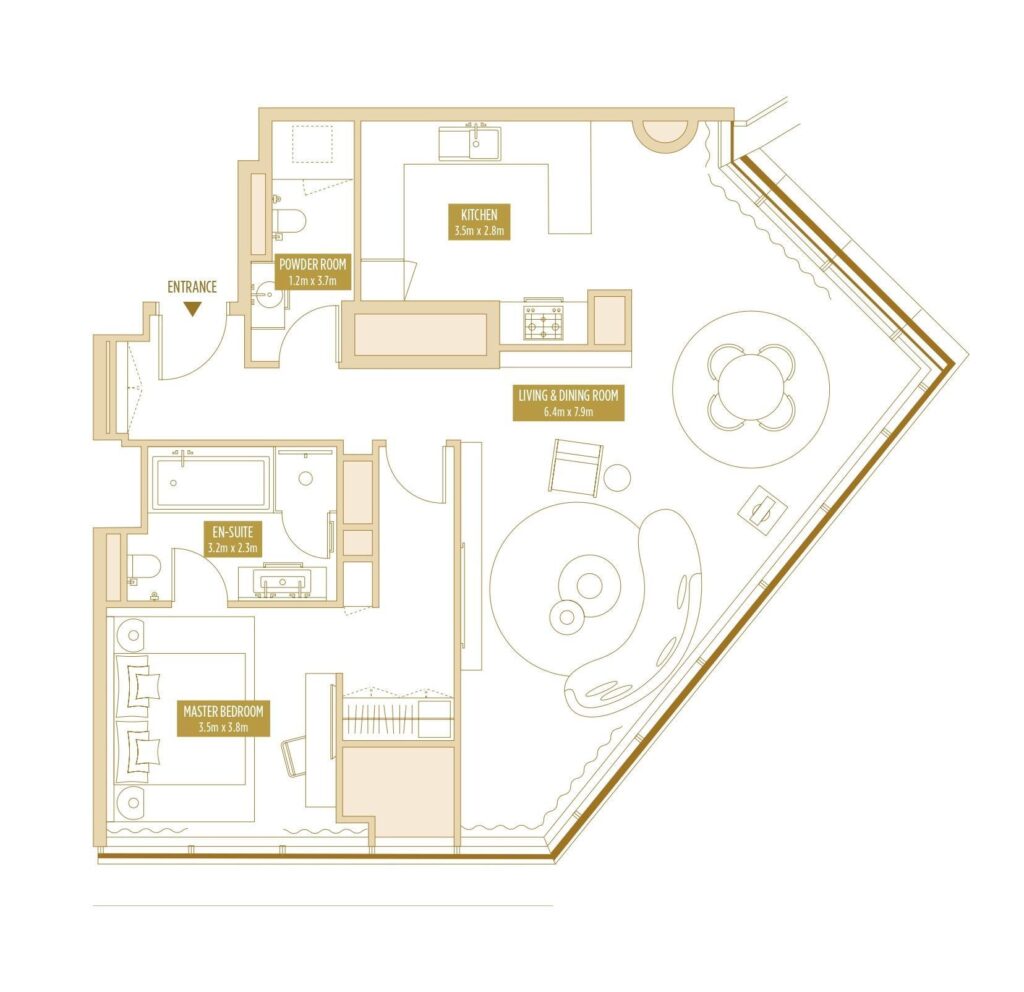 1 bedroom in SO/ Uptown Residences