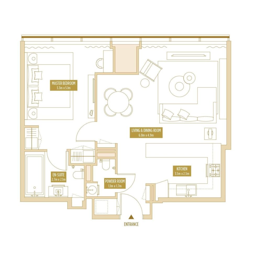 1 bedroom in SO/ Uptown Residences