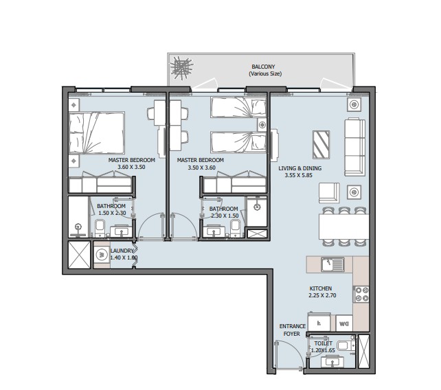 2 bedrooms in Verdana IV