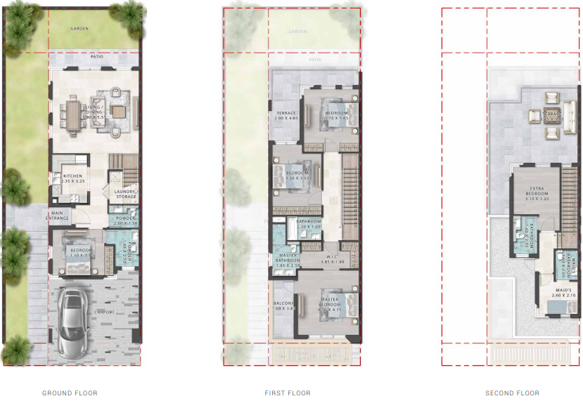 3 bedrooms in Damac Lagoons Monte Carlo