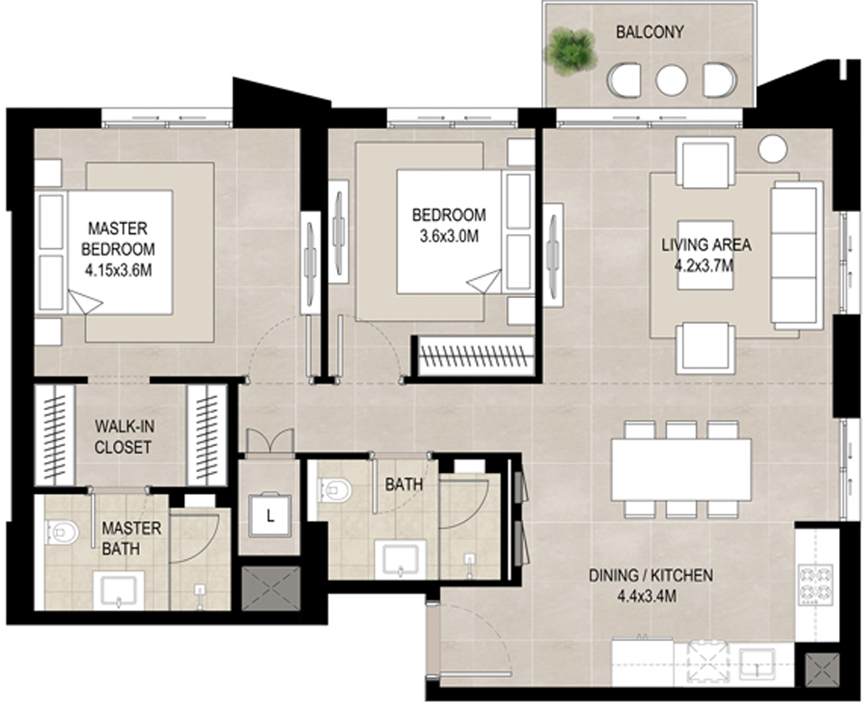 2 bedrooms in HillCrest