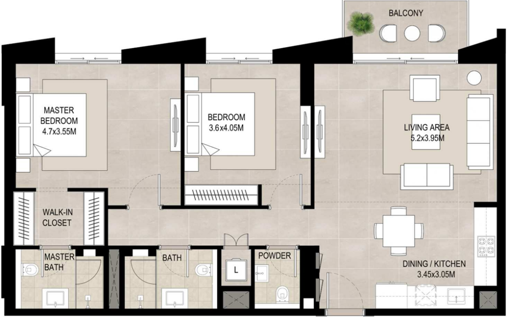 2 bedrooms in HillCrest