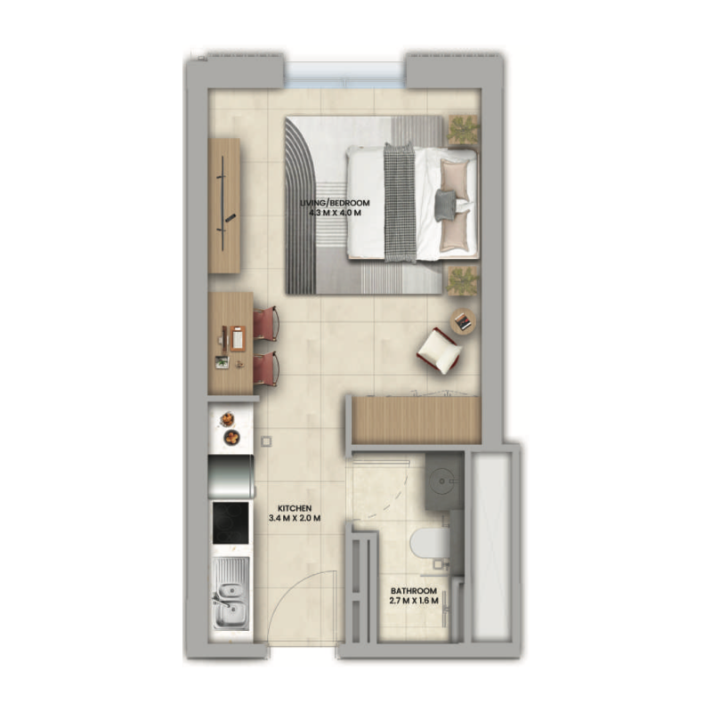 Studio in Manarat Living 3