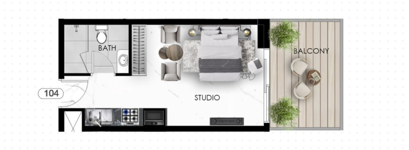 Studio in The Eighty Three Residence
