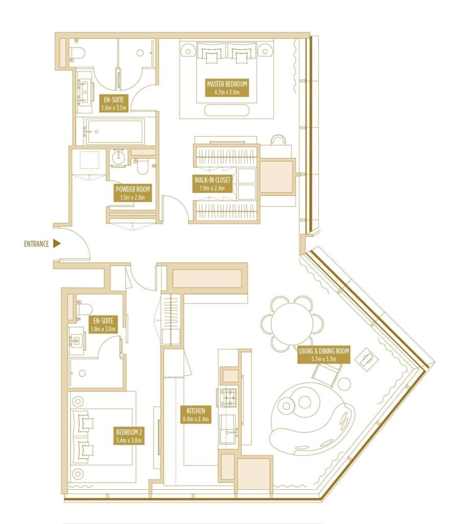 2 bedrooms in SO/ Uptown Residences
