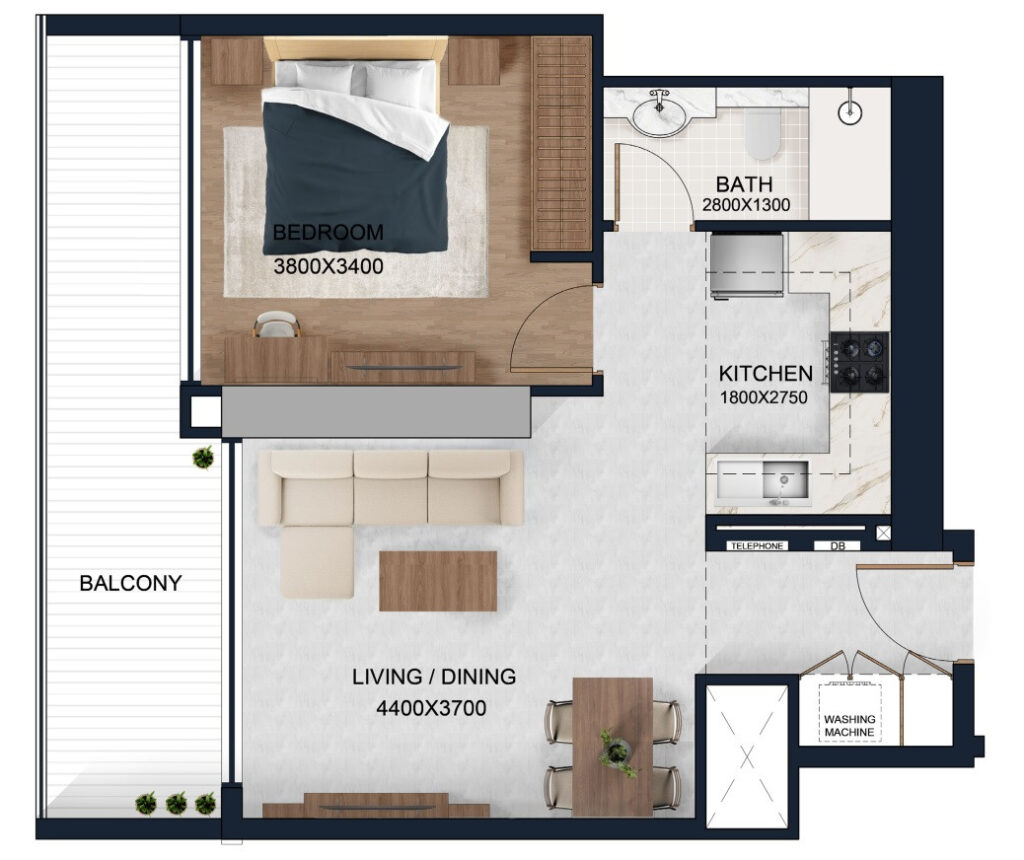 1 bedroom in Alfal Residence