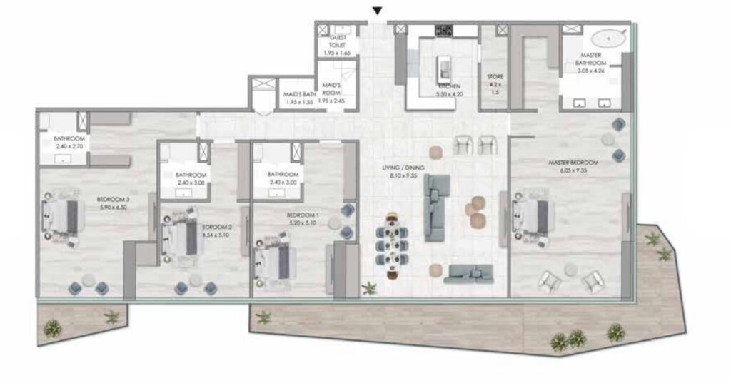 4 bedrooms in Habtoor Grand Residences