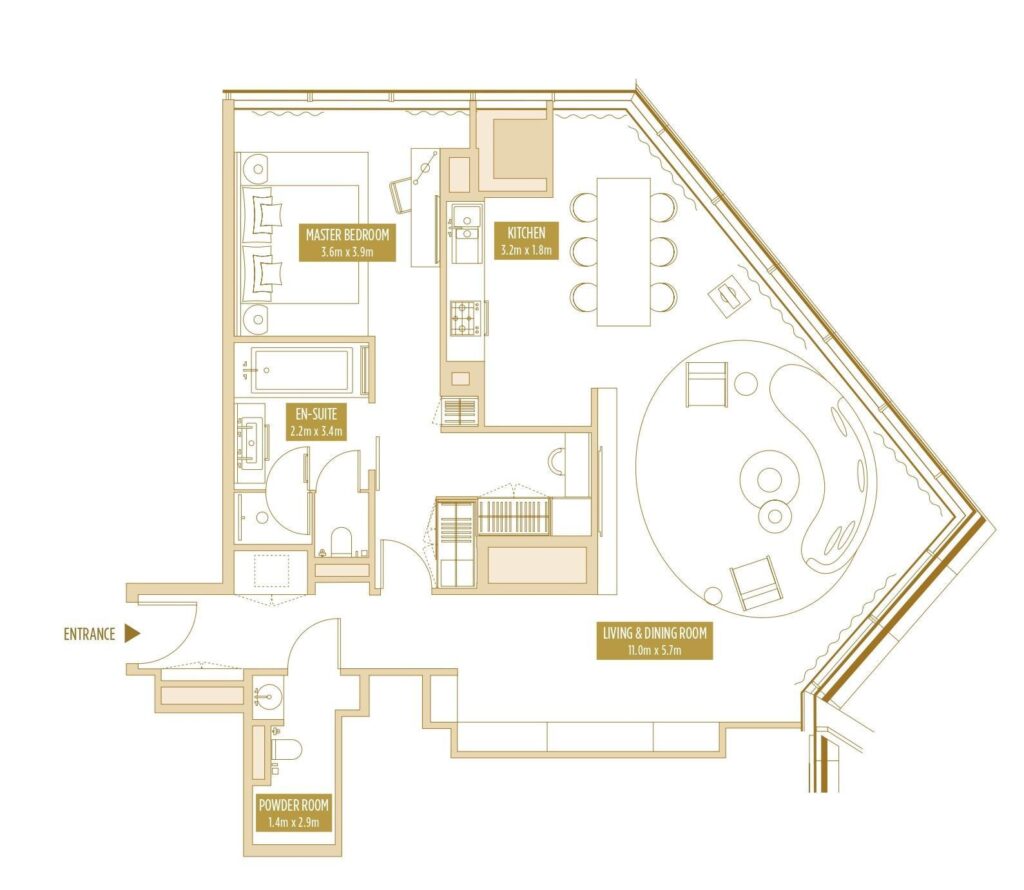 1 bedroom in SO/ Uptown Residences