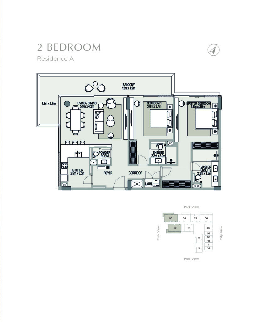 2 bedrooms in The Berkeley Residences