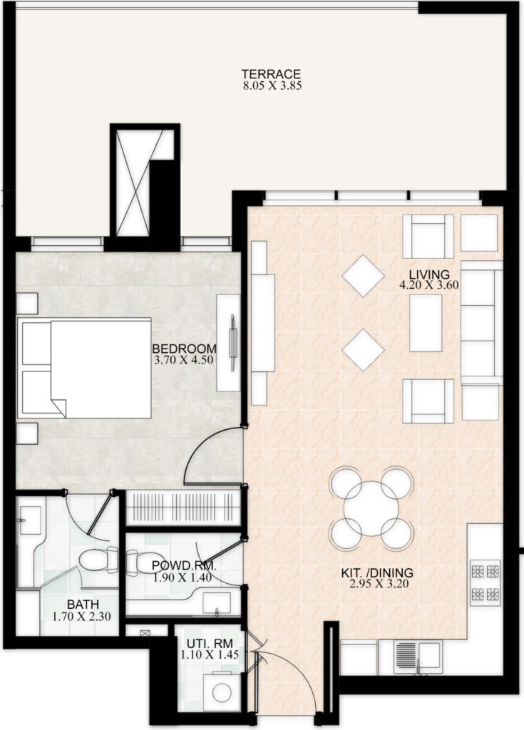 1 bedroom in The Pinnacle