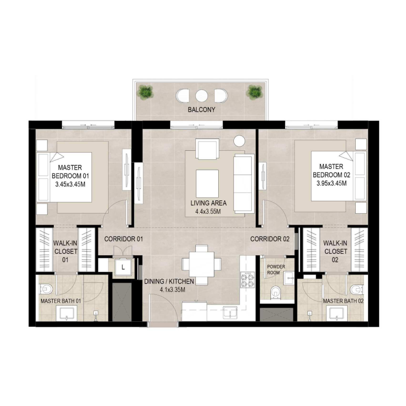 2 bedrooms in Lexington