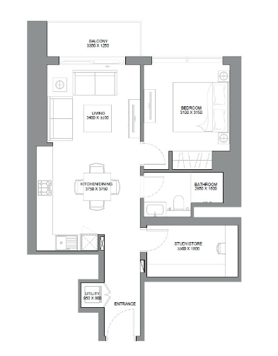 1.5 bedrooms in 340 Riverside Crescent