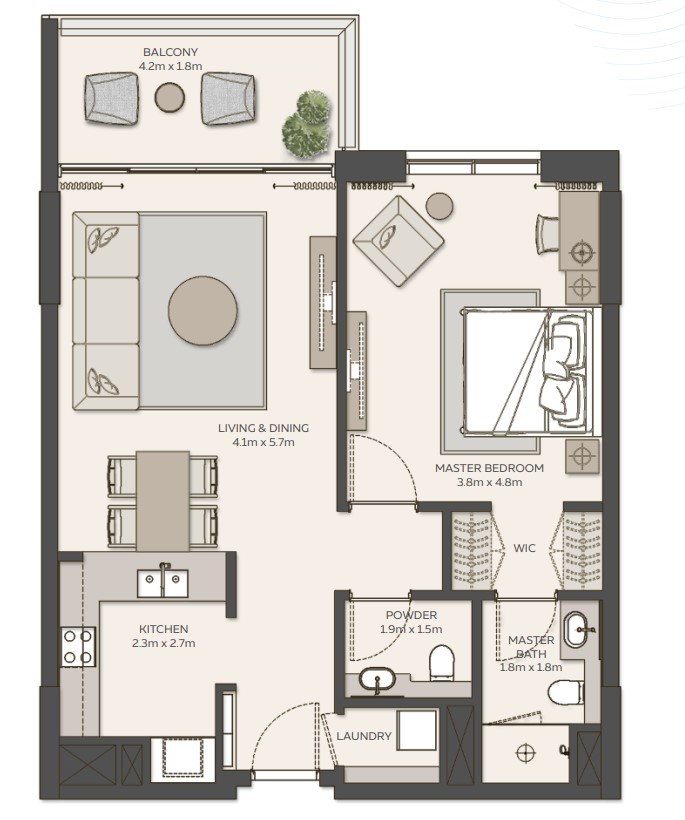 1 bedroom in Sky Residences