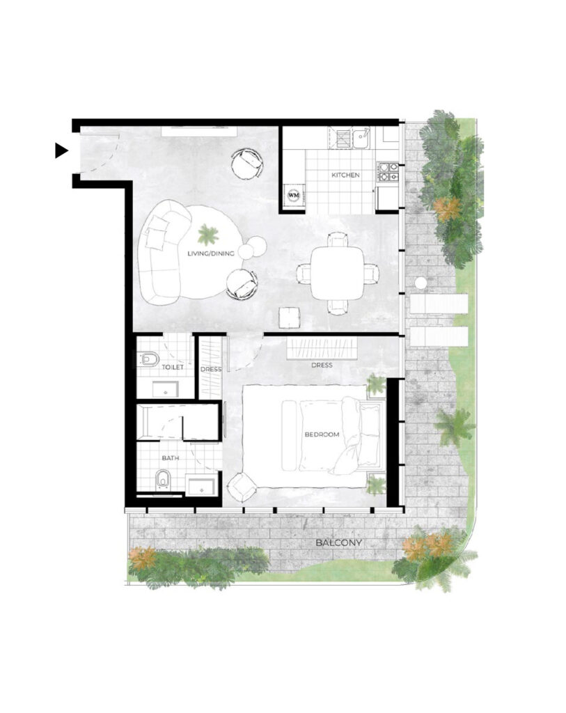 1 bedroom in Trussardi Residences