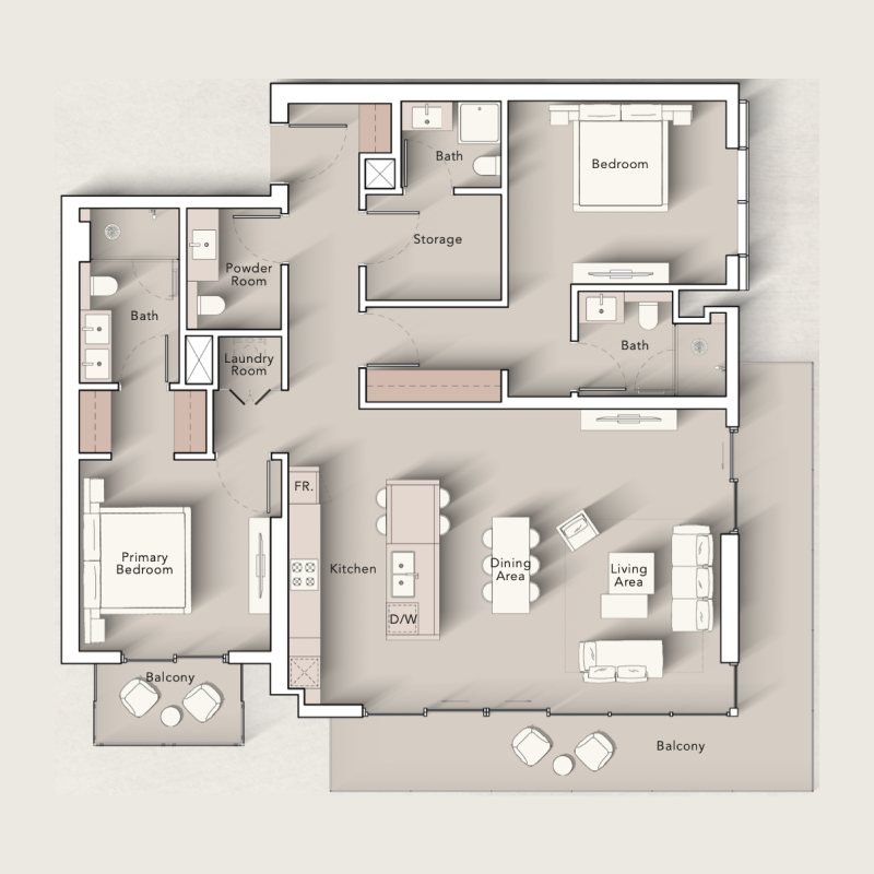 2 bedrooms in Art Bay