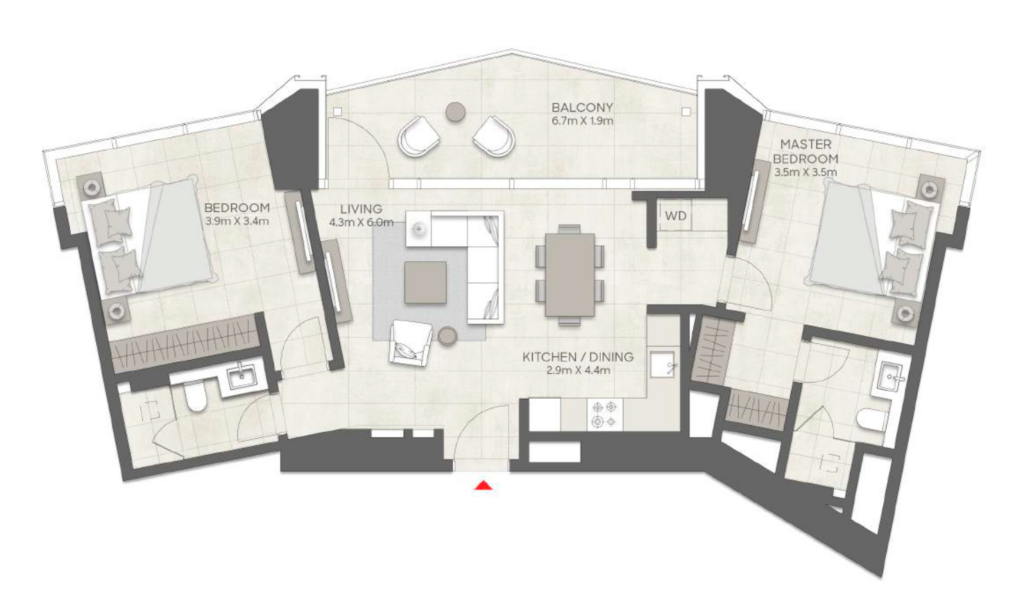 2 bedrooms in Liv Marina