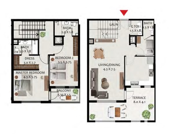 2 bedrooms in Hillside Residences