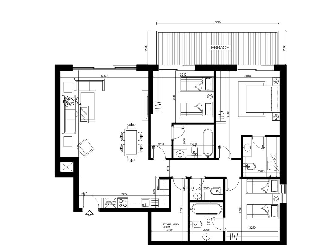 3 bedrooms in Al Raha Lofts I