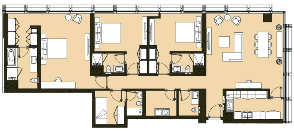 3 bedrooms in 110 Residence