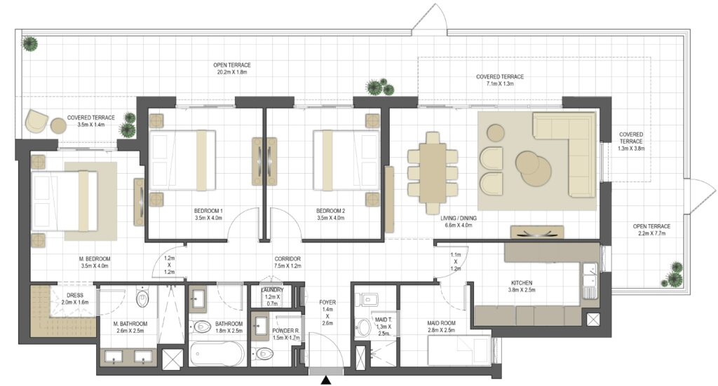 3 bedrooms in Aysha Residences