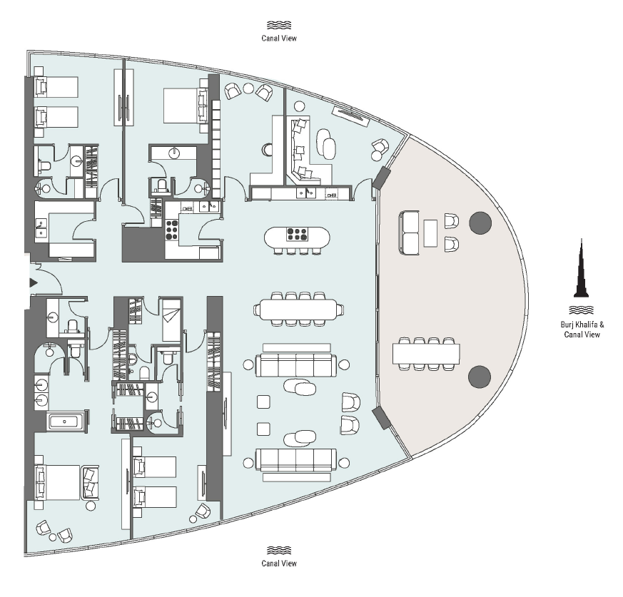 4 bedrooms in Jumeirah Living Business Bay