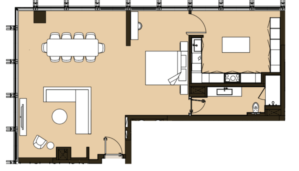 Studio in 110 Residence