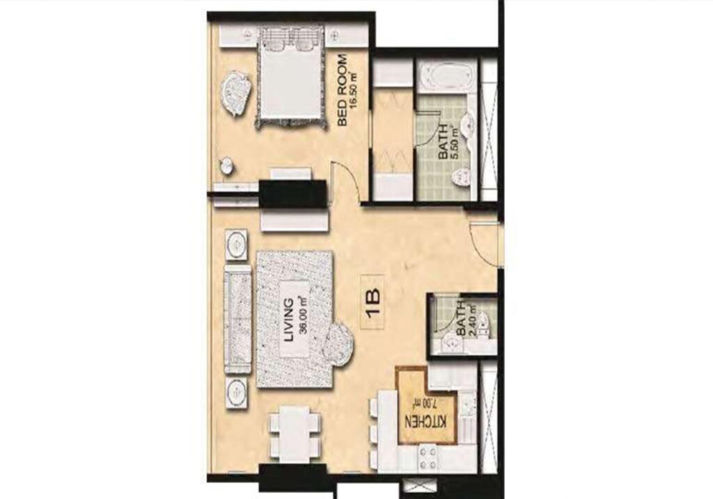 1 bedroom in Sky Gardens