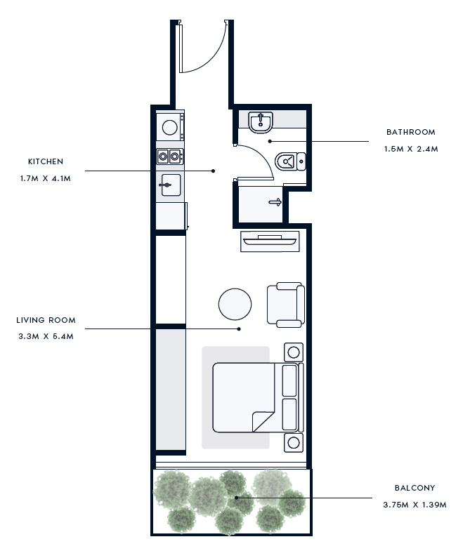 Studio in Riviera 29