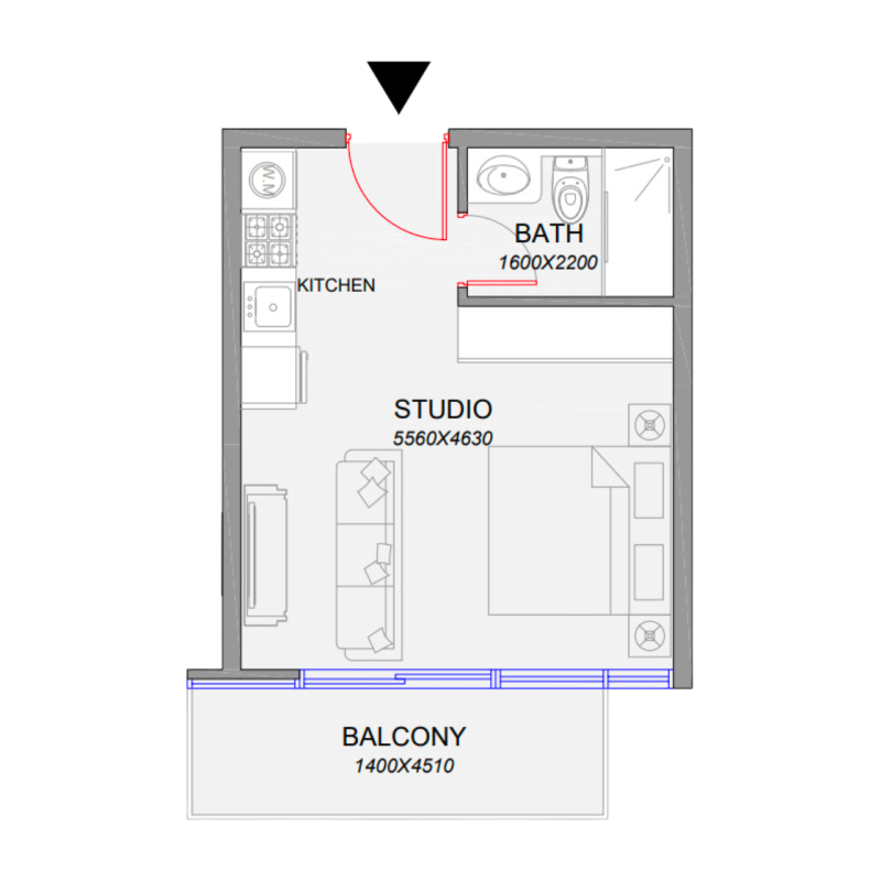 Studio in Park Boulevard