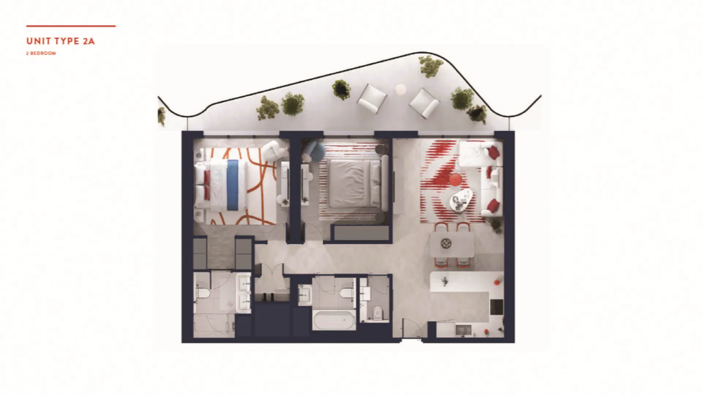 2 bedrooms in Rosso Bay Residences